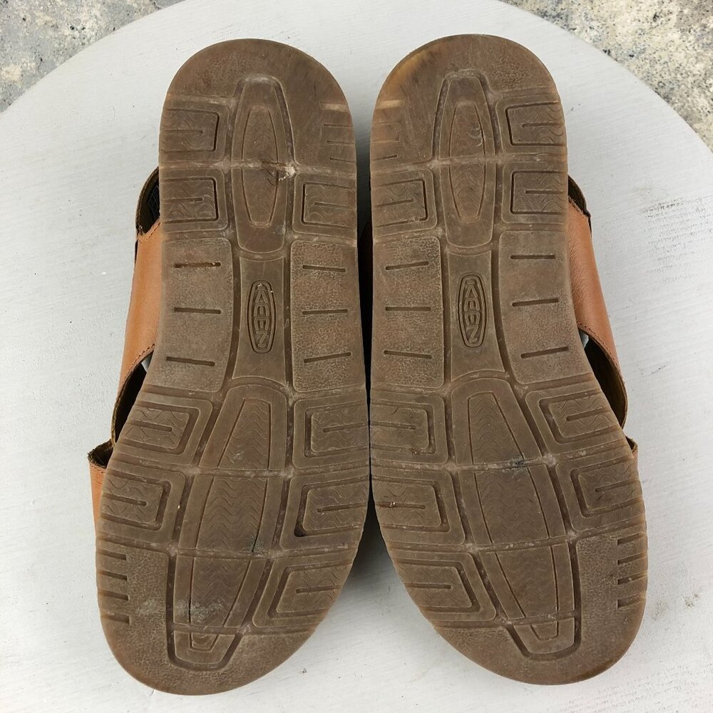 Keen Women's 9 Lana Brown Leather Open Toe Criss Cross Slingback Sandals FAIR - Picture 9 of 14